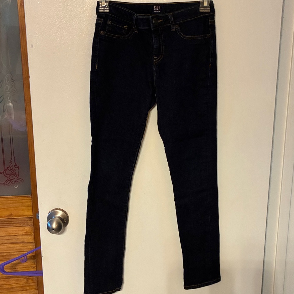 GAP Midnight Blue size 10 regular stretch super skinny girls jeans